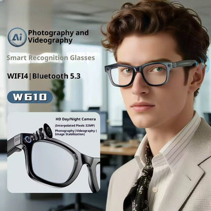 VisionX™ AI Smart Glasses – HD Camera, Voice Assistant & Translation